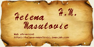 Helena Mašulović vizit kartica